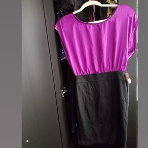 Magenta & black dress